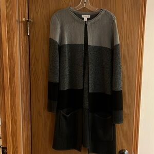 Christopher & Banks Gray and Black Women's Cardigan
